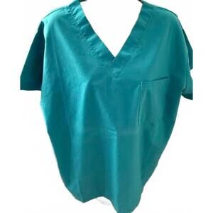 FLAGSTAFF WOMENS SMALL SCRUB TOP TEAL NEW
